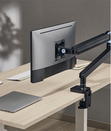 Adjustable monitor arms for ergonomic workspace and multi-monitor setups