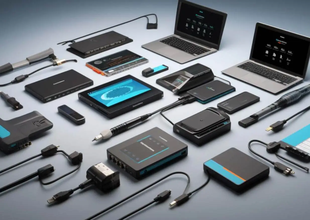 IT peripherals including keyboards, mouse, printers and accessories for business computing